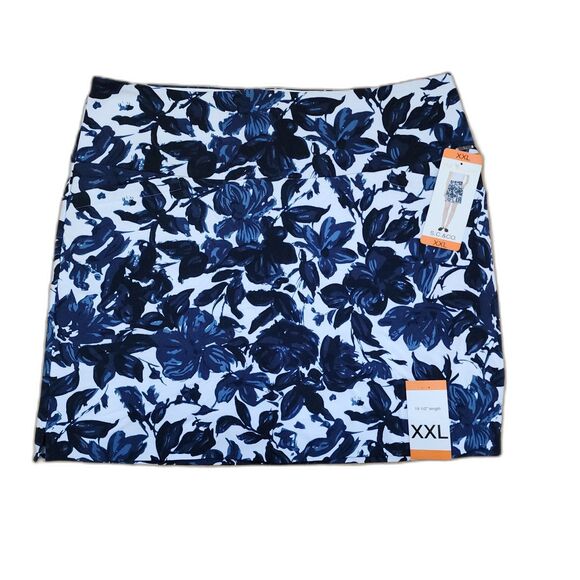 S.C. & Co. Floral Skort XXL Blue & White - Picture 2 of 9